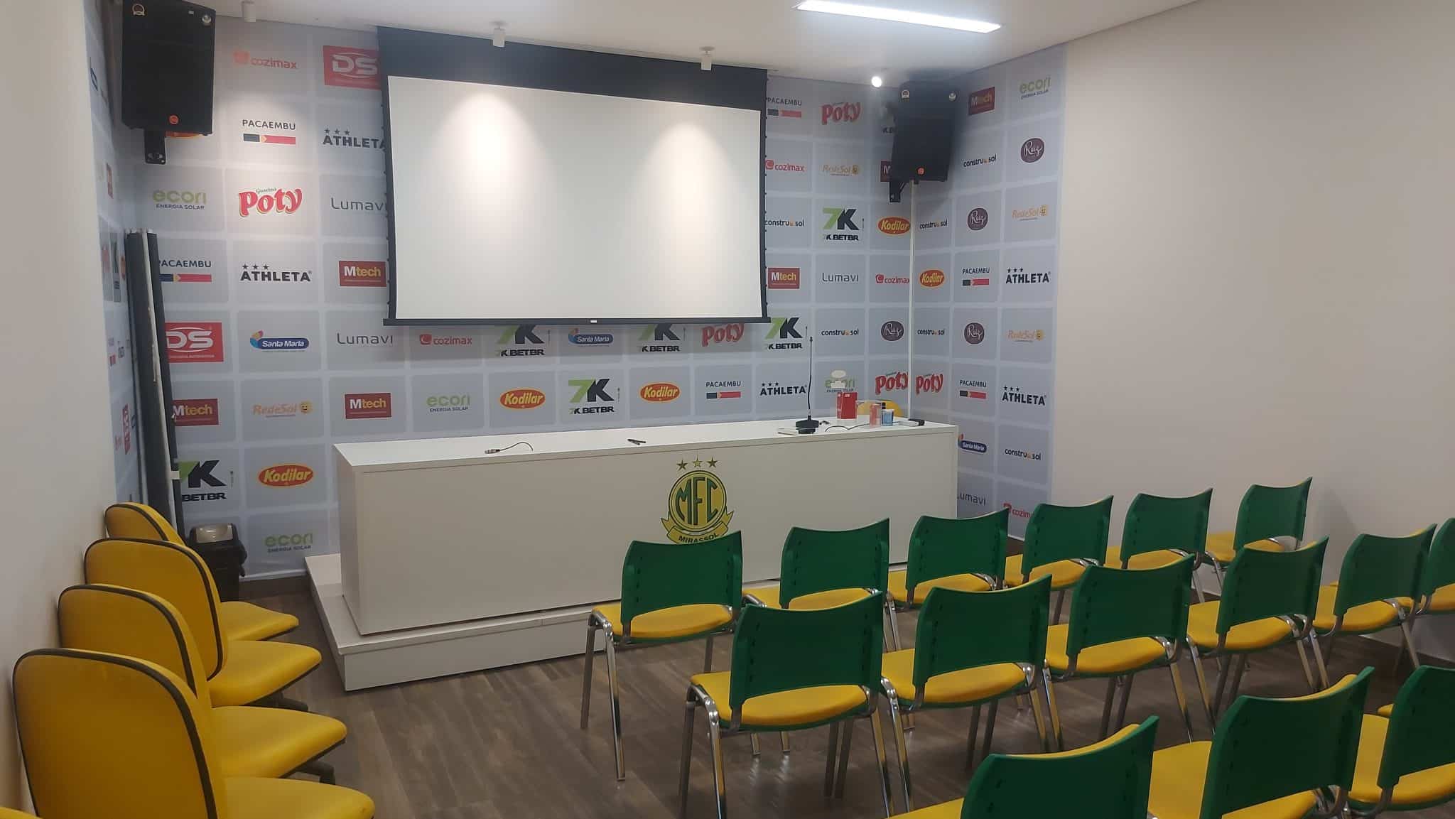 Sala de imprensa do CT do Mirassol 