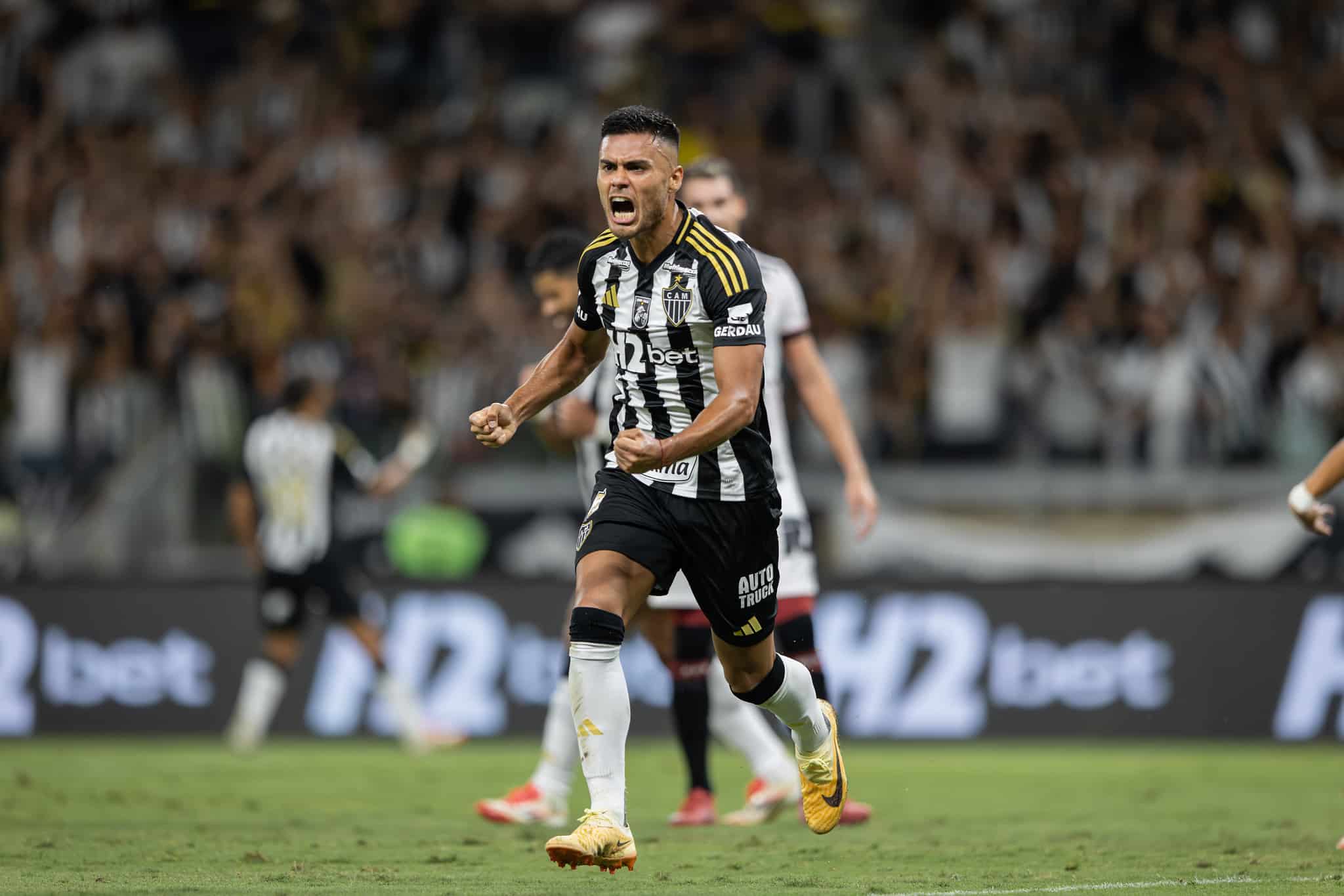 Fausto Vera marcou o primeiro gol do Atl&eacute;tico-MG no Mineir&atilde;o (Foto: Pedro Souza/Atl&eacute;tico-MG)