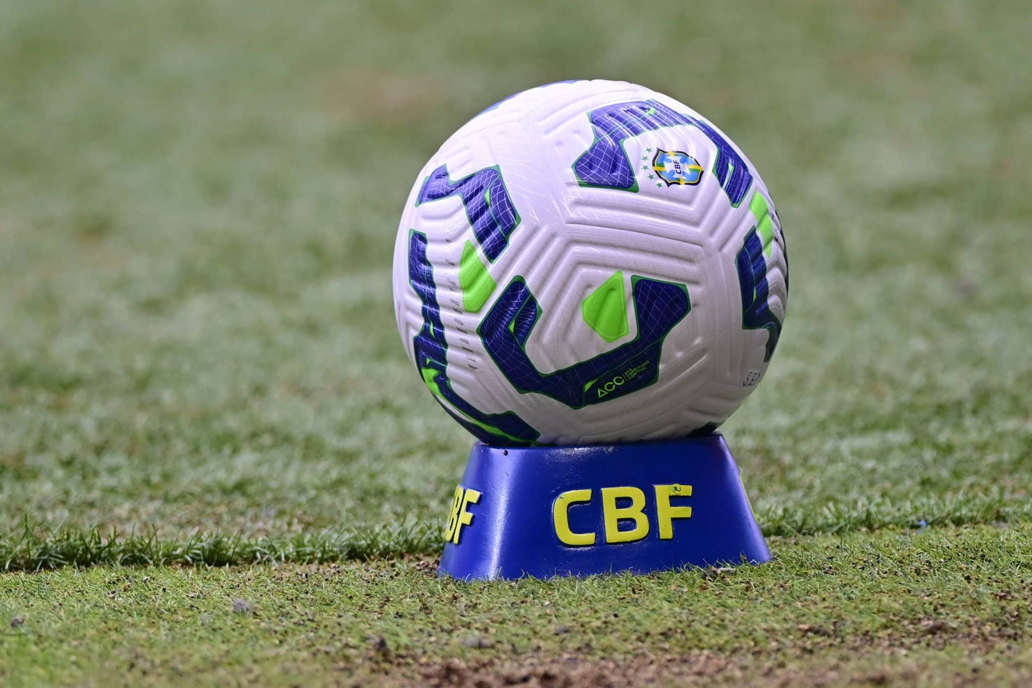 A bola do Brasileir&atilde;o em um jogo no Allianz Parque