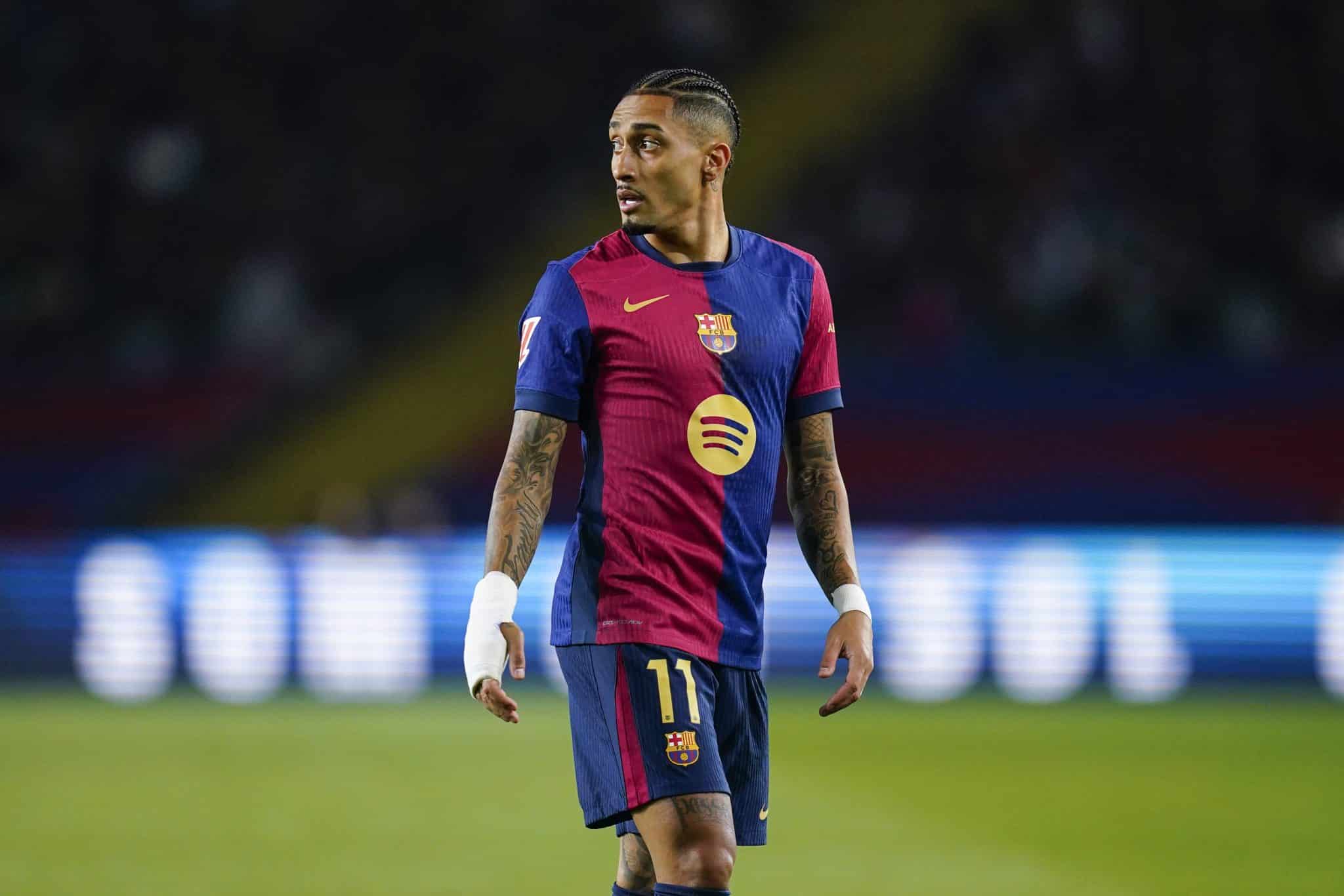 Raphinha entrou apenas no segundo tempo do empate entre Betis e Barcelona