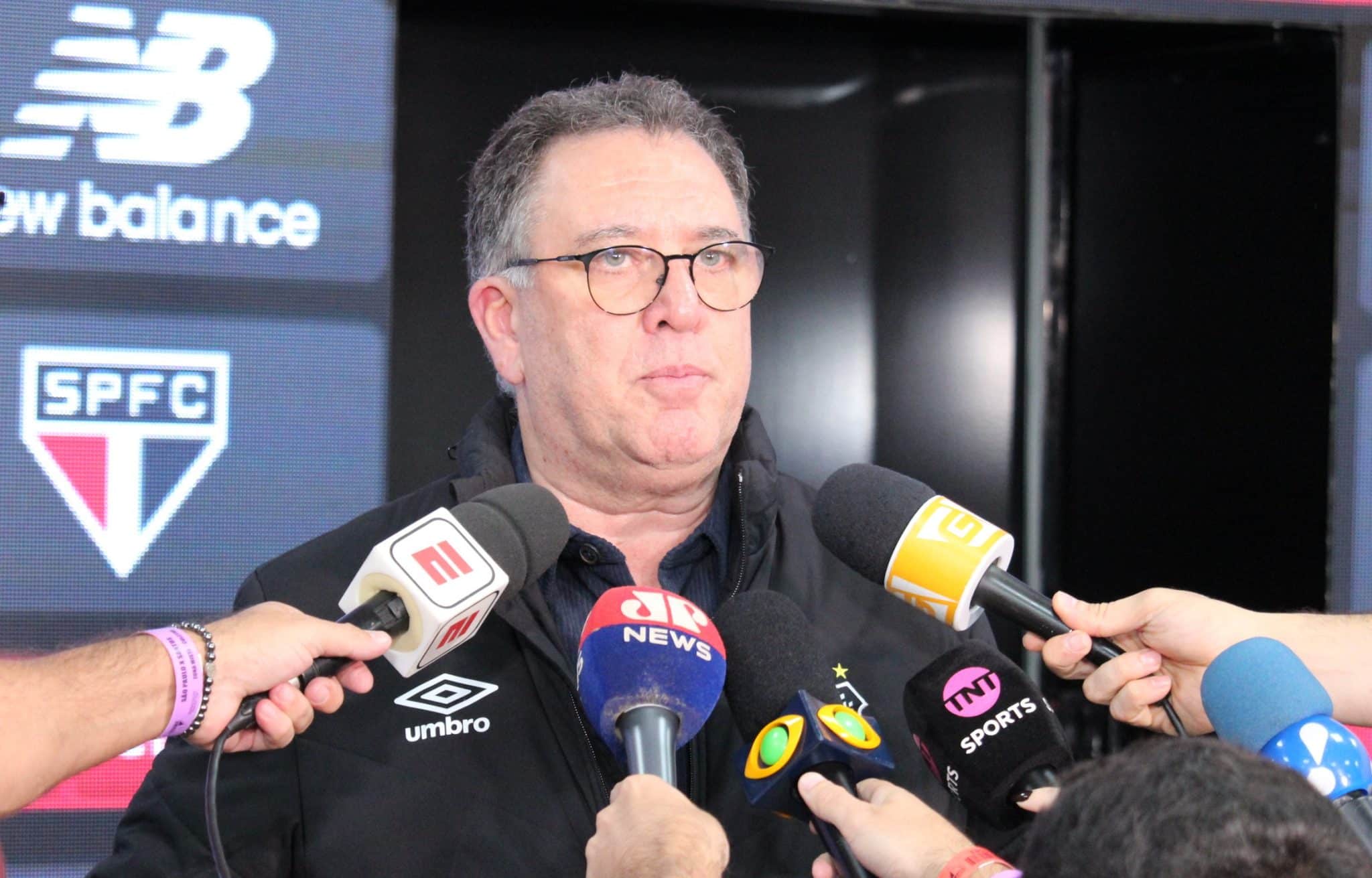 Marcelo Teixeira concede entrevista ap&oacute;s derrota no cl&aacute;ssico