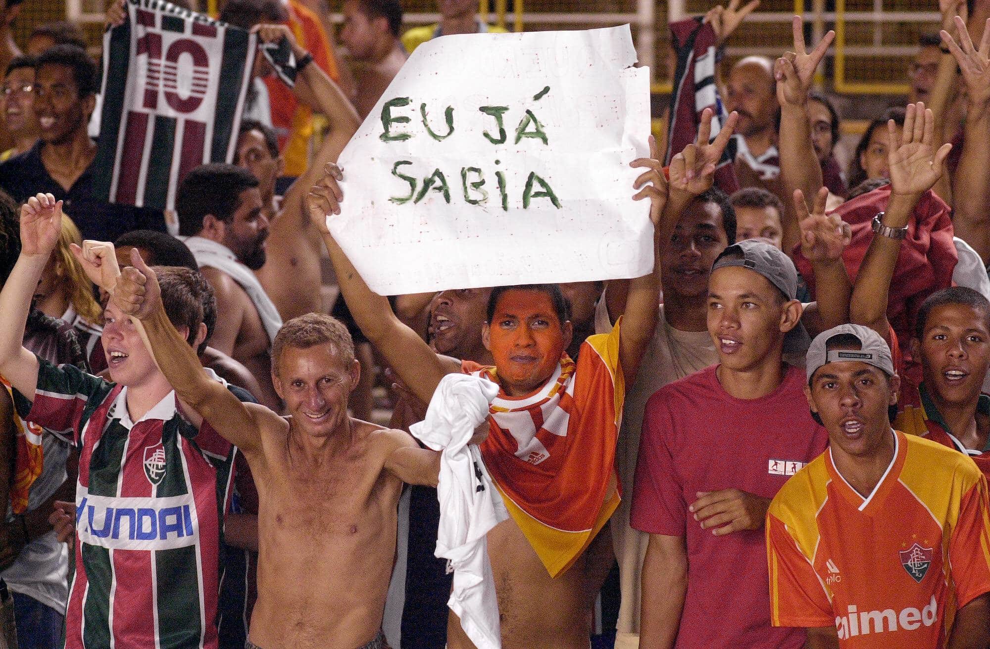 Torcedores do Fluminense na geral do Maracan&atilde;