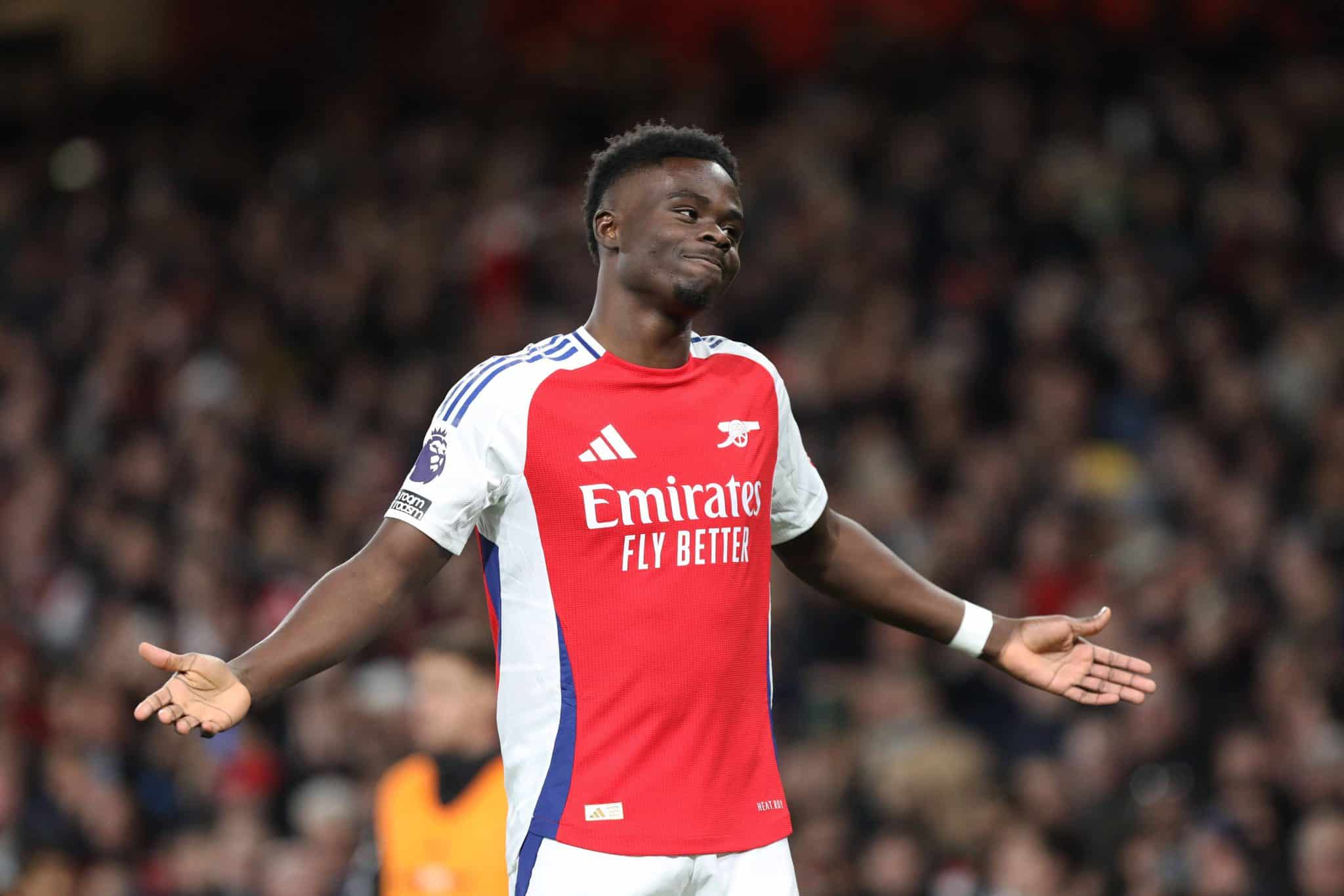 Bukayo Saka voltou de les&atilde;o no Arsenal Foto: (Imago)