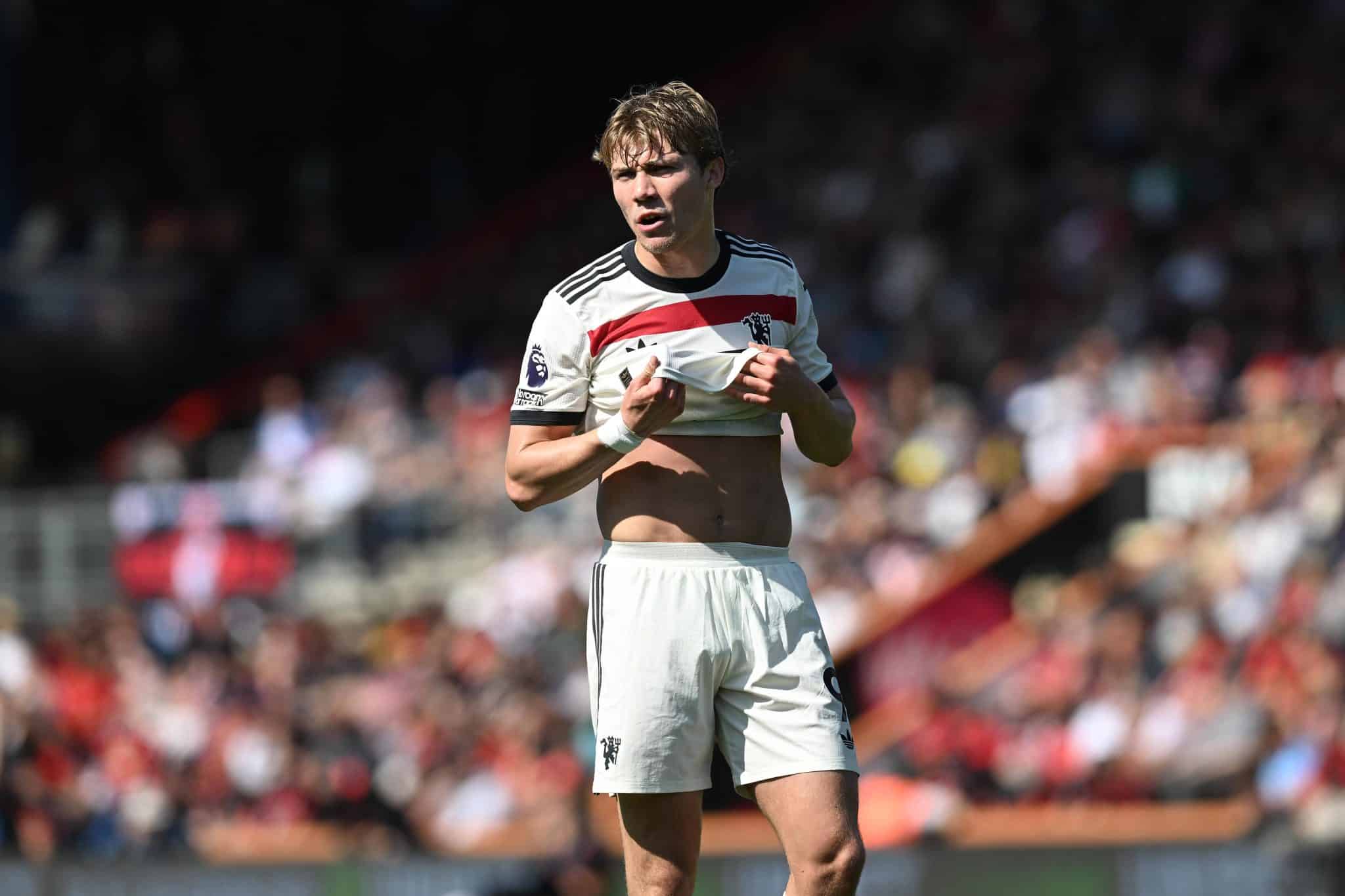 Hojlund em a&ccedil;&atilde;o pelo Manchester United