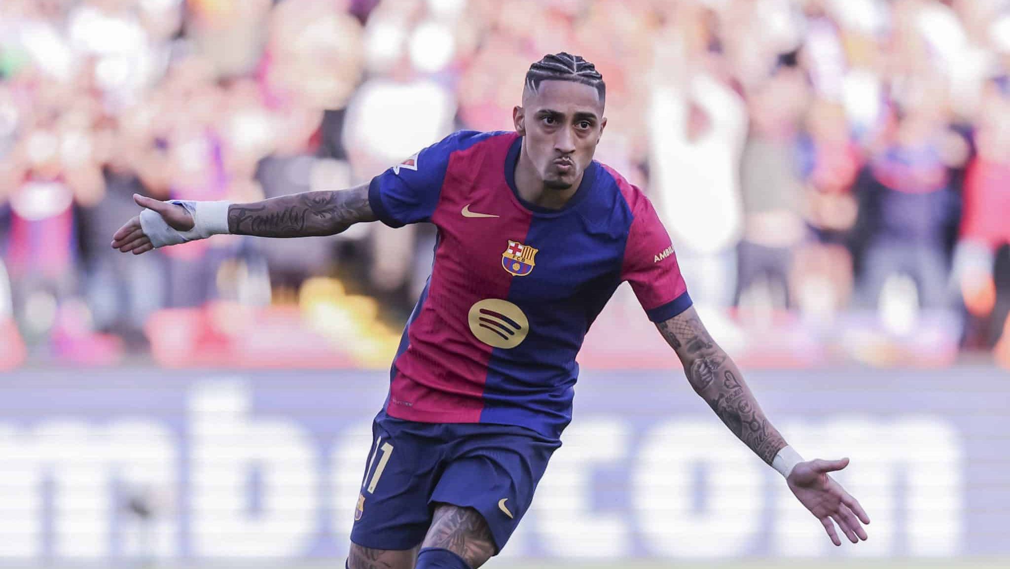 Pr&ecirc;mio de Melhor Jogador de LaLiga confirma virada de Raphinha no Barcelona