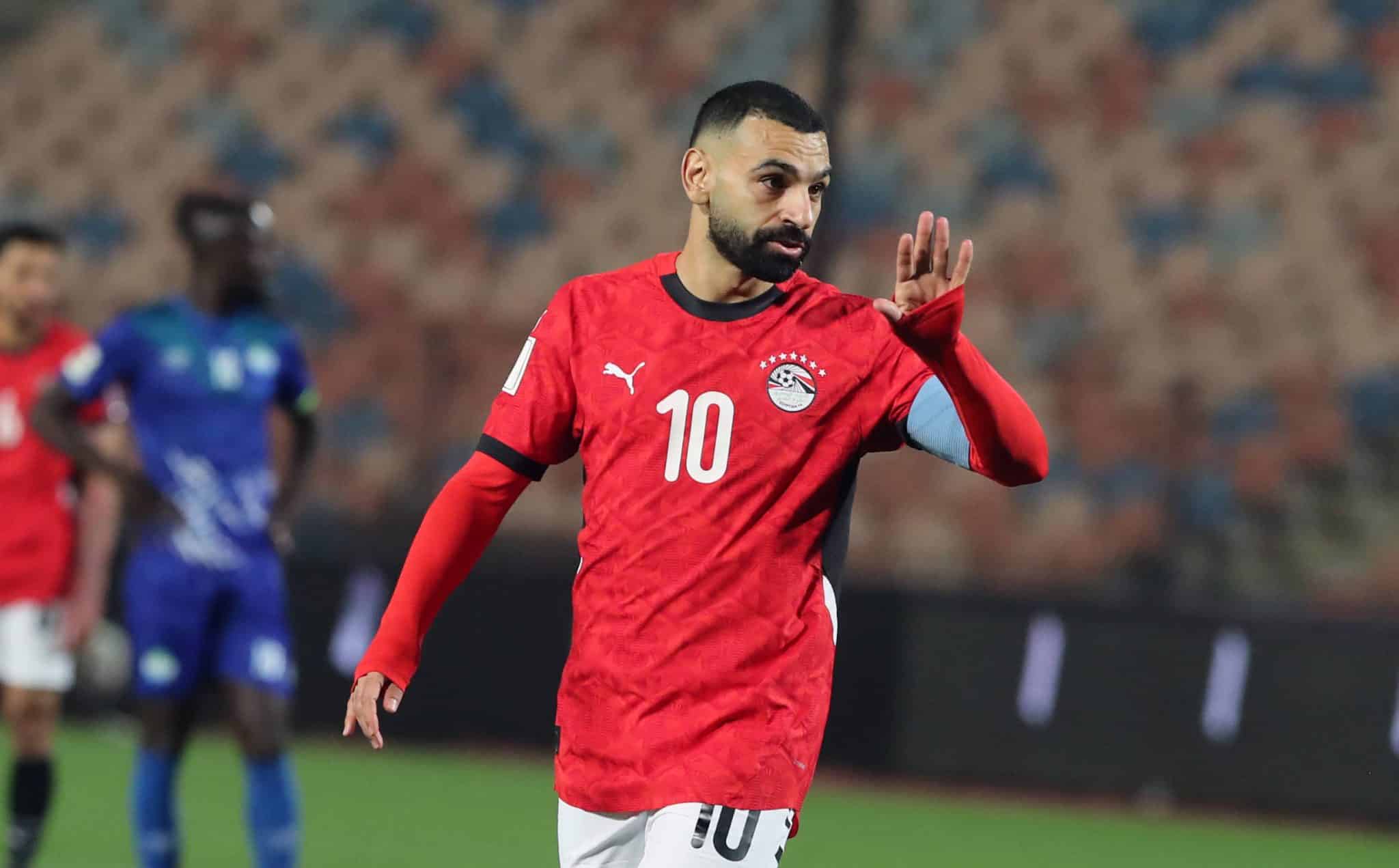 Salah em jogo do Egito nas Eliminat&oacute;rias para a Copa (Foto: Imago)