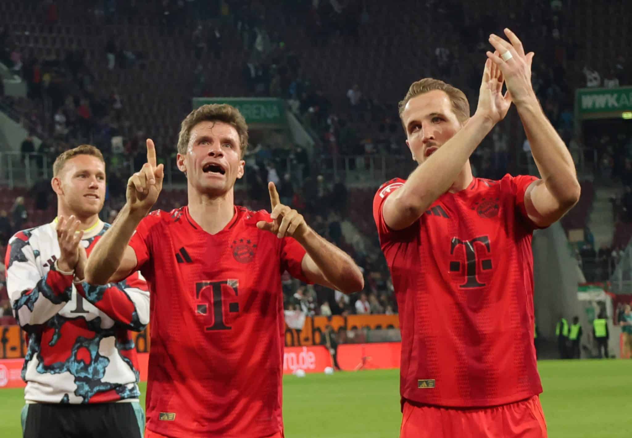 Thomas Muller e Harry Kane. Foto: Imago