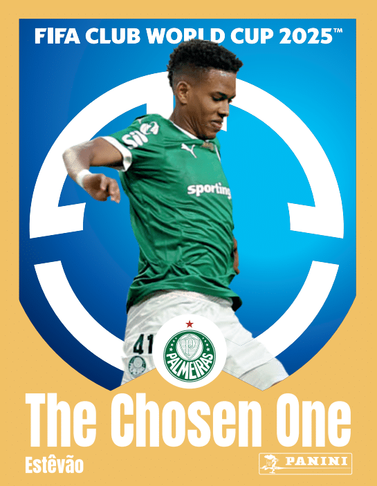 A figurinha The Chosen One de Est&ecirc;v&atilde;o, do Palmeiras