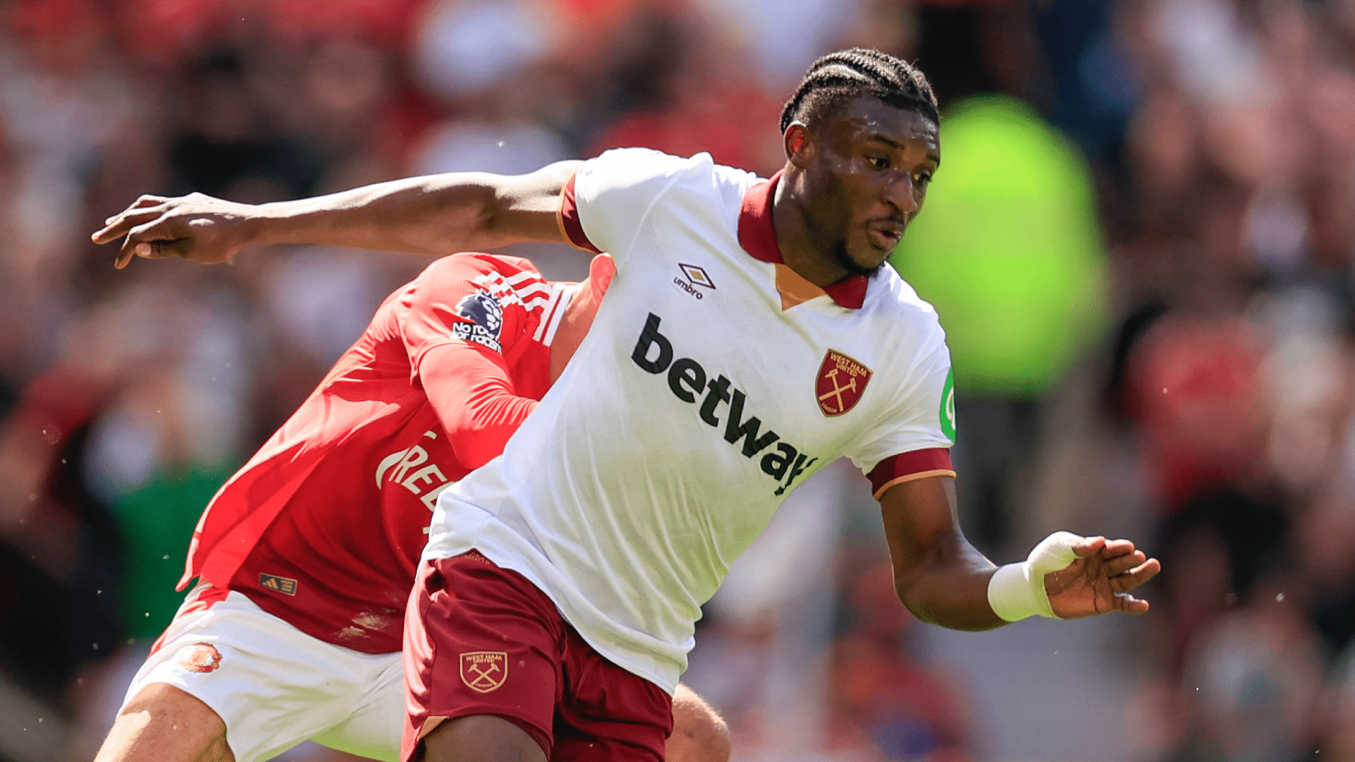 Mohammed Kudus, do West Ham, contra o Manchester United