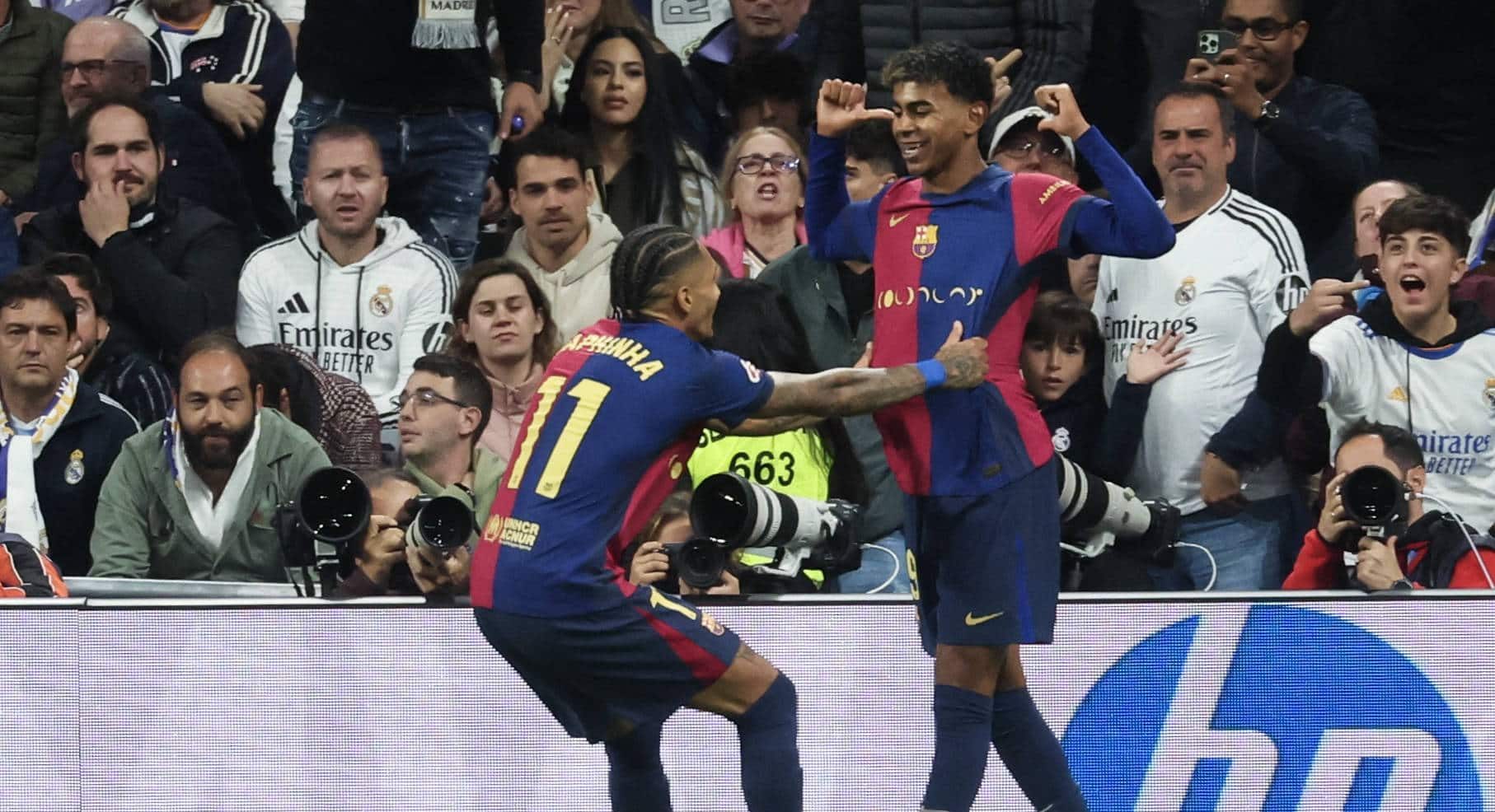 Raphinha e Yamal no El Cl&aacute;sico