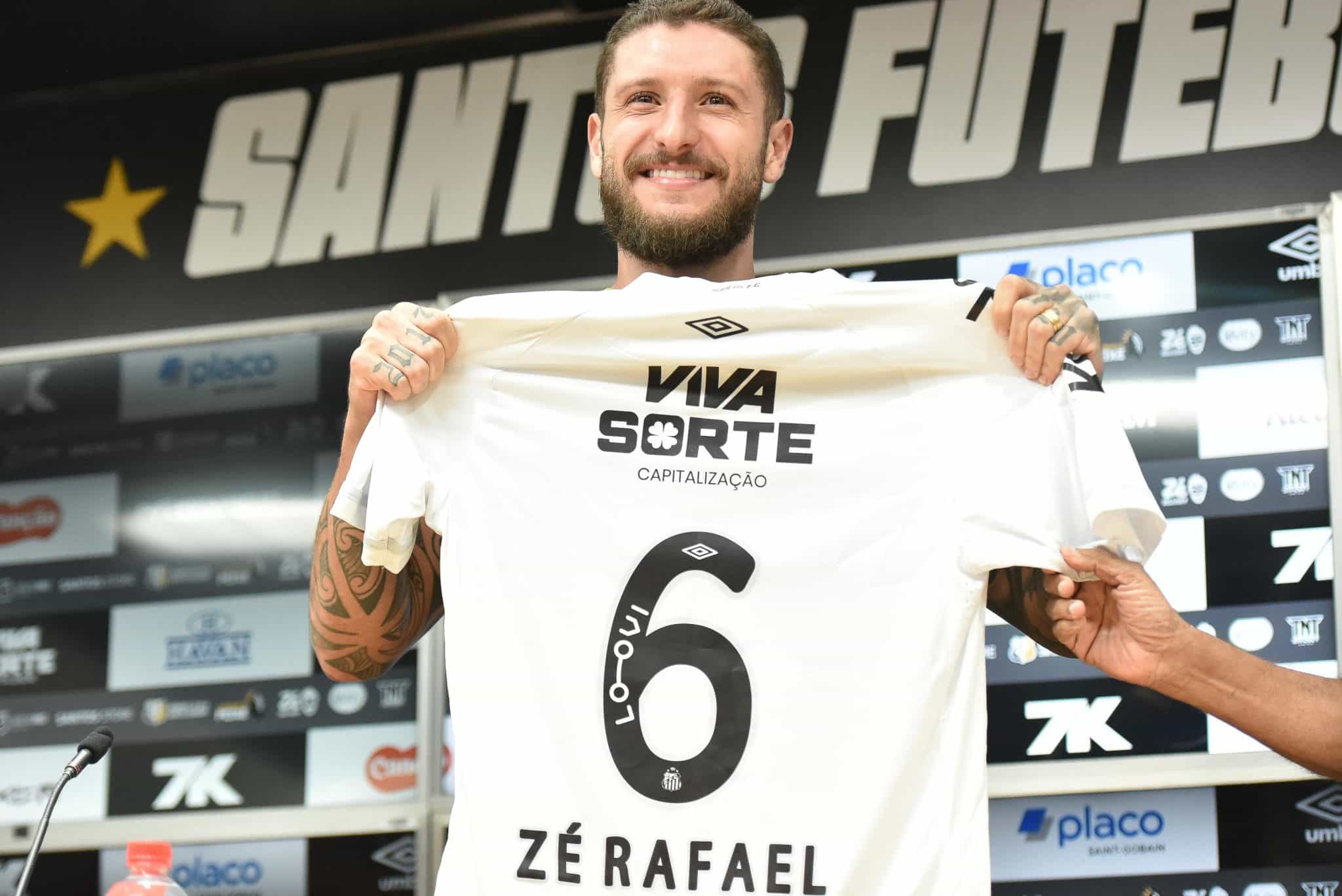Z&eacute; Rafael usar&aacute; a camisa 6 no Santos