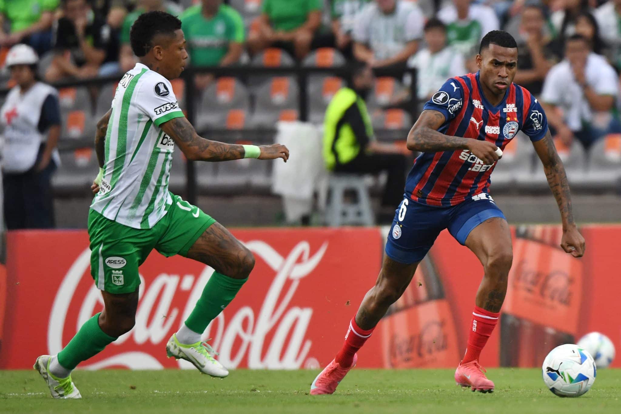 Jean Lucas, durante a derrota do Bahia para o Atl&eacute;tico Nacional