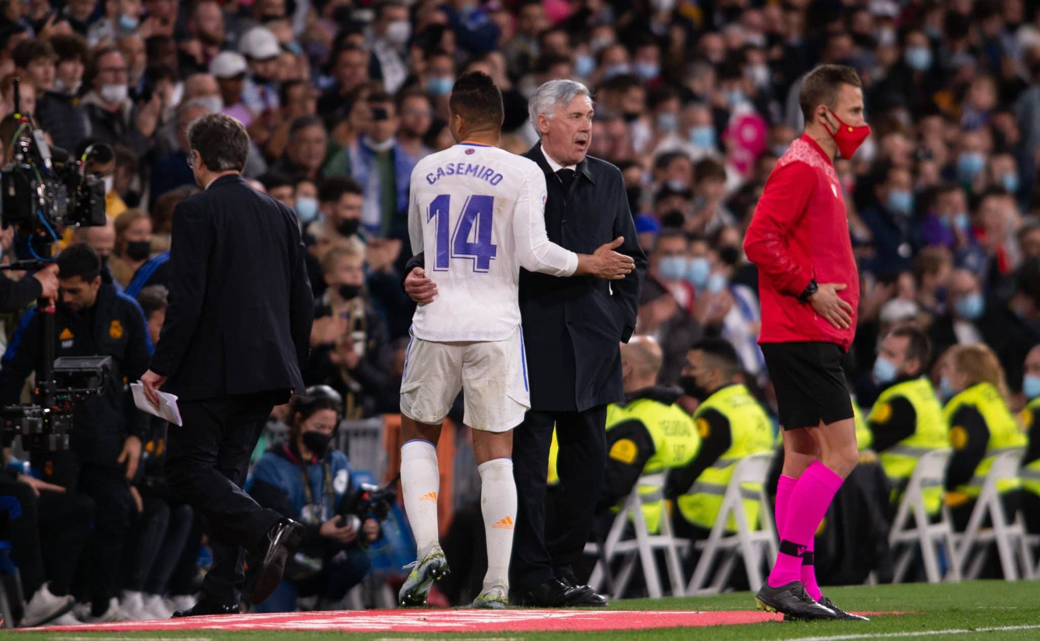 Casemiro e Ancelotti fizeram uma parceria de sucesso no Real Madrid Foto: (Imago)
