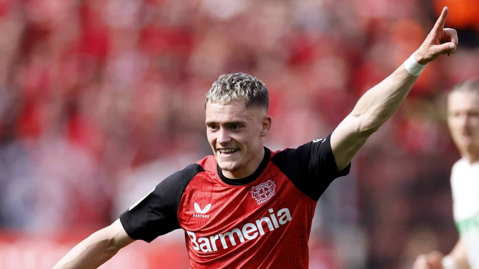 O meia Florian Wirtz em a&ccedil;&atilde;o pelo Bayer Leverkusen Foto: (Imago)