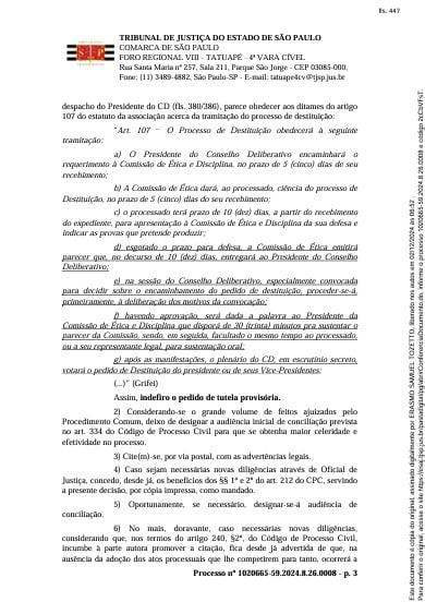 Decis&atilde;o judicial impeahcment augusto melo