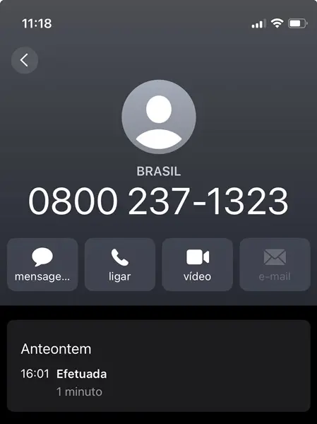 Contato telef&ocirc;nico feito por nossa equipe com a Lottoland Brasil