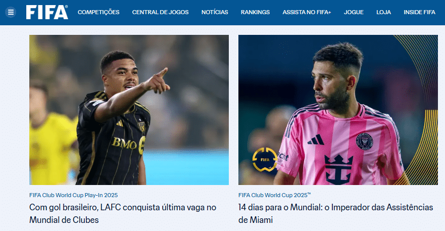 Fifa coloca Copa do Mundo de Clubes como categoria no site em portugu&ecirc;s