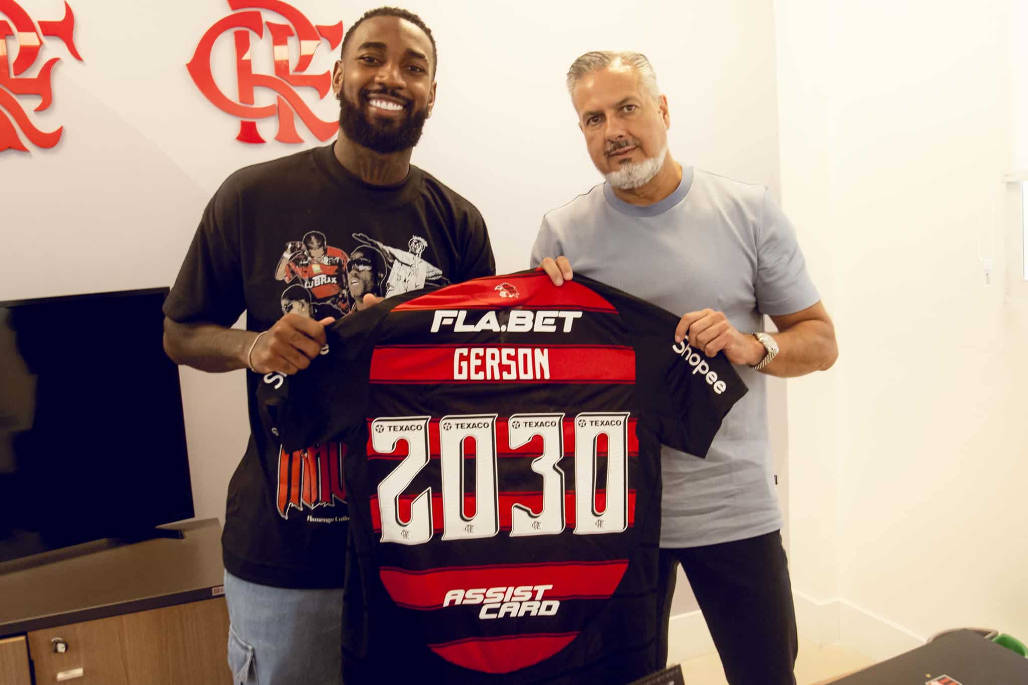 Gerson tem contrato com o Flamengo at&eacute; 2030 (Foto: Adriano Fontes/Flamengo)