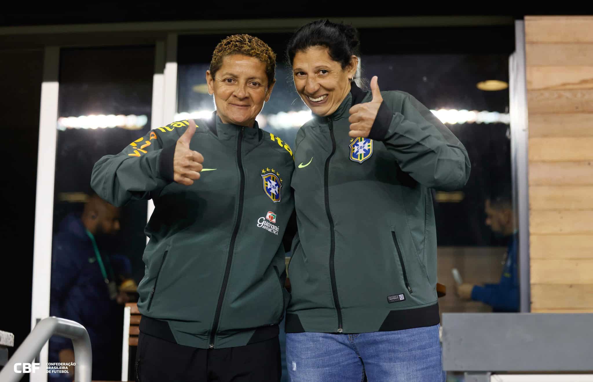 Sissi (&agrave; esquerda), da gera&ccedil;&atilde;o pioneira, e M&aacute;rcia Tafarel (&agrave; direita) disputou a primeira Copa feminina