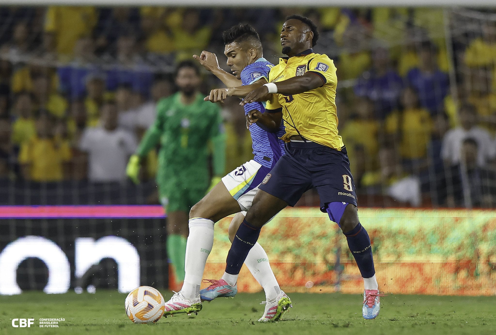 Casemiro, em a&ccedil;&atilde;o contra o Equador