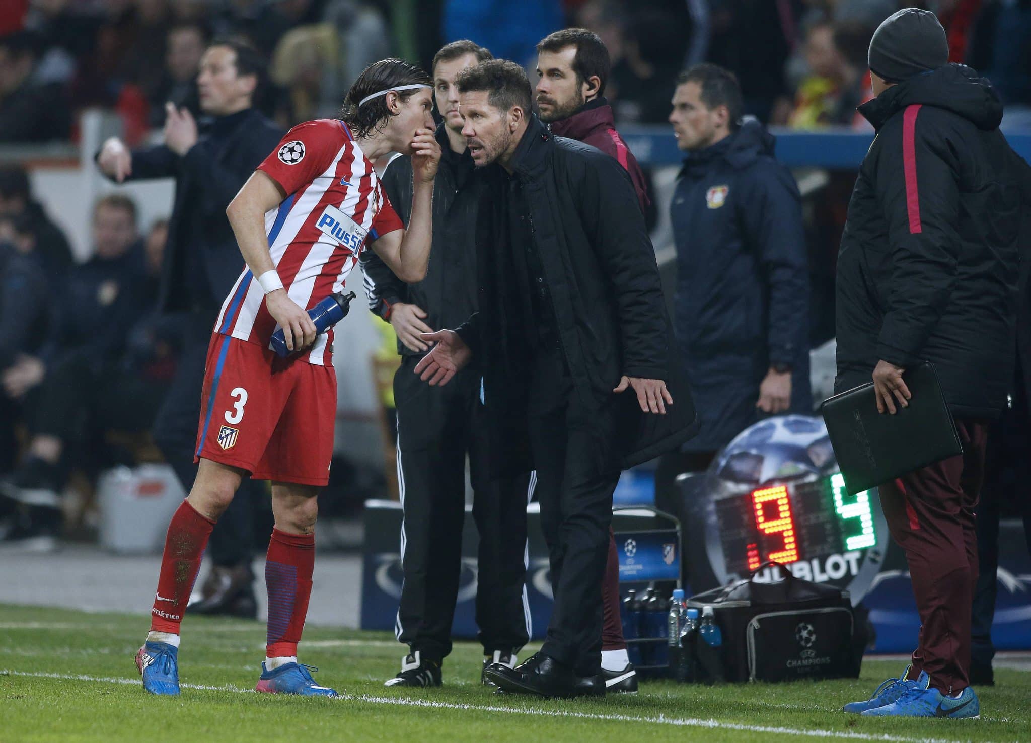 Filipe Luis e Simeone