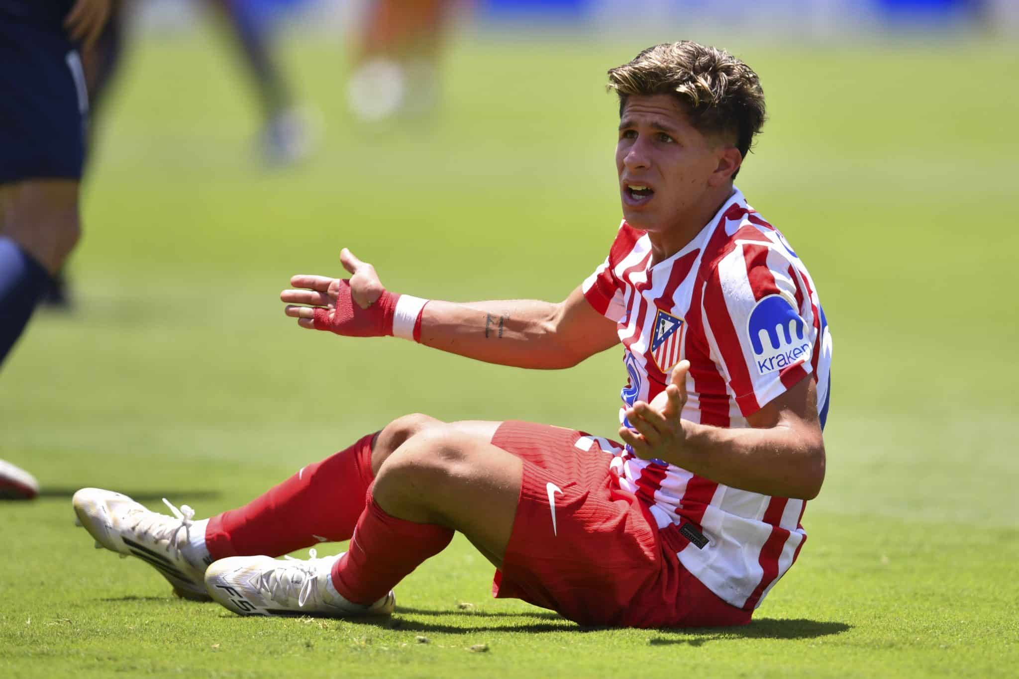 Giuliano Simeone em jogo do Atl&eacute;tico de Madrid
