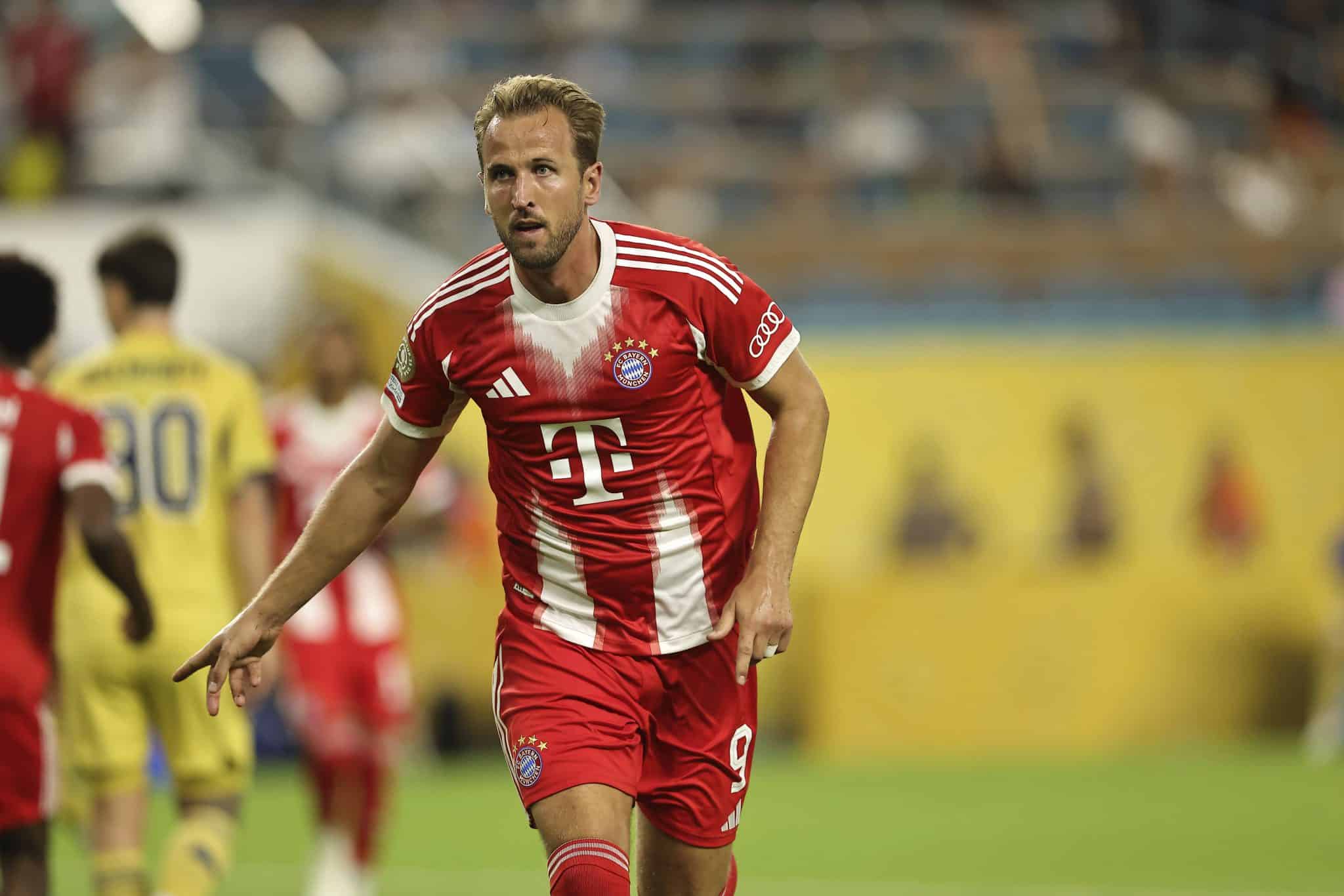 Harry Kane comemora gol do Bayern de Munique