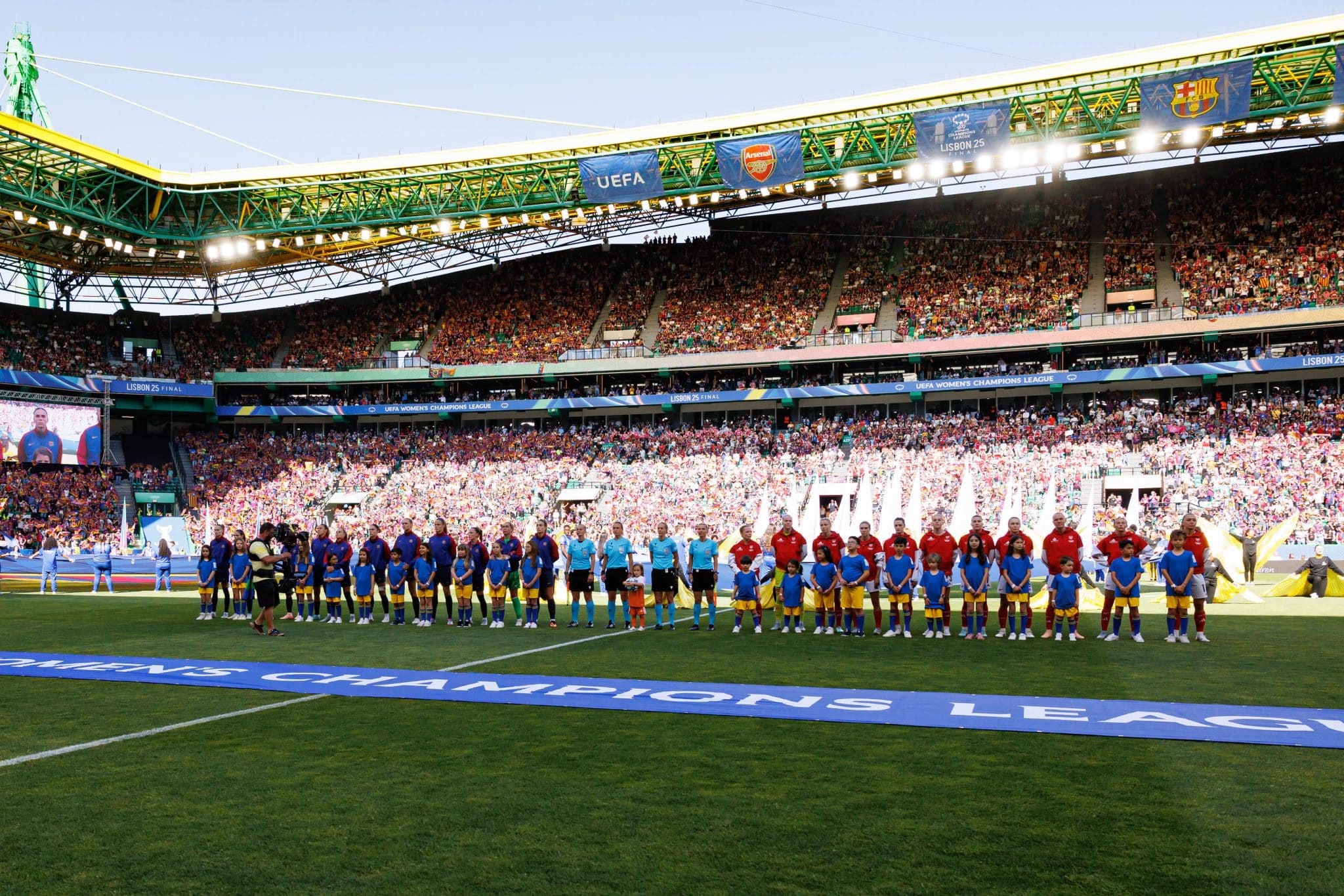 UEFA Womens  Champions League 2025 final game between Arsenal FC and FC Barcelona
