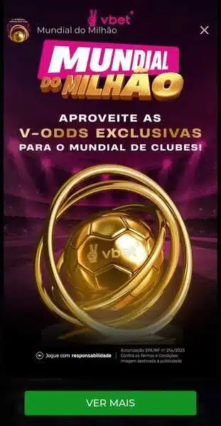 Captura de tela da oferta Mundial do Milh&atilde;o, a Vbet