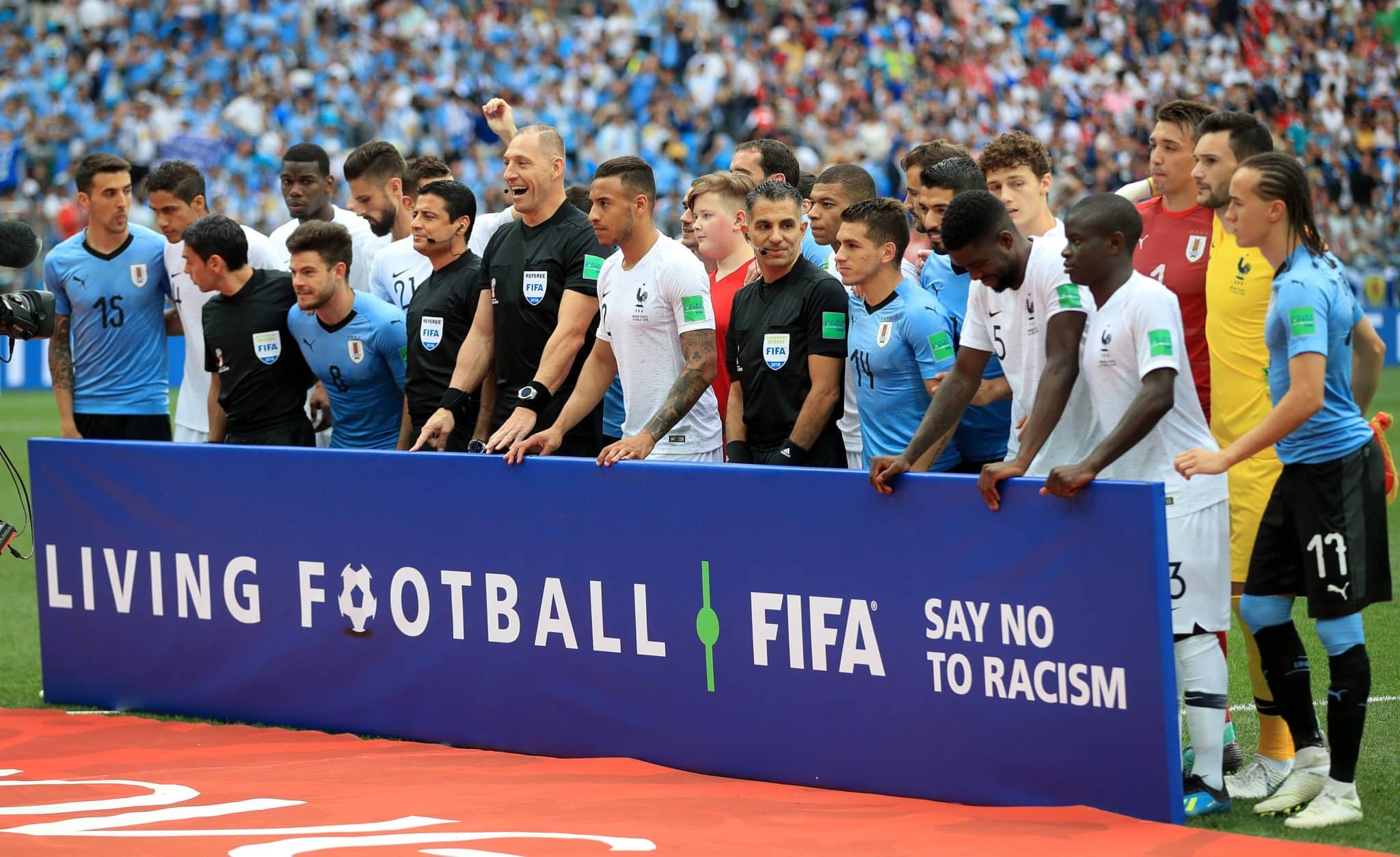 Copa do Mundo da R&uacute;ssia, em 2018, teve campanha antirracismo Foto: (Imago)
