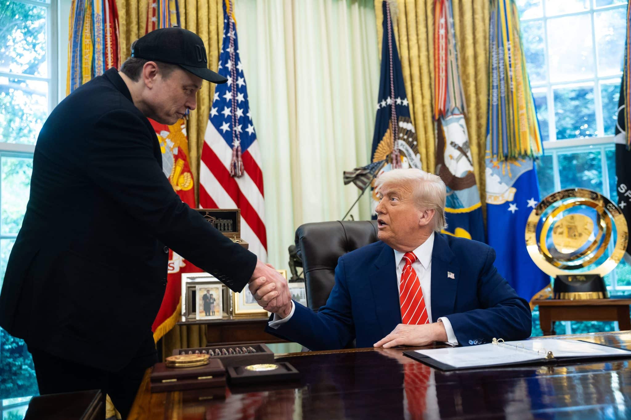 Donald Trump e Elon Musk na Casa Branca