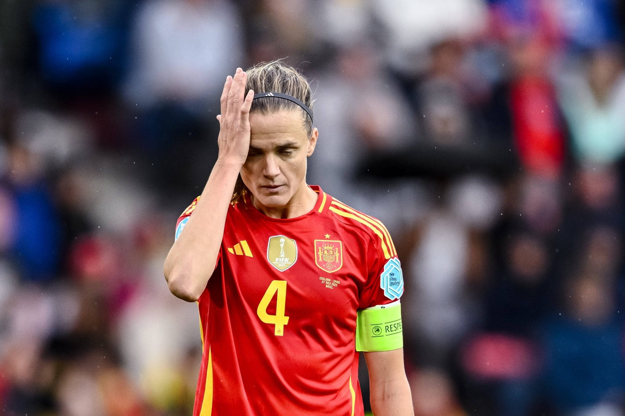 Irene Paredes, zagueira da Espanha, na final da Euro