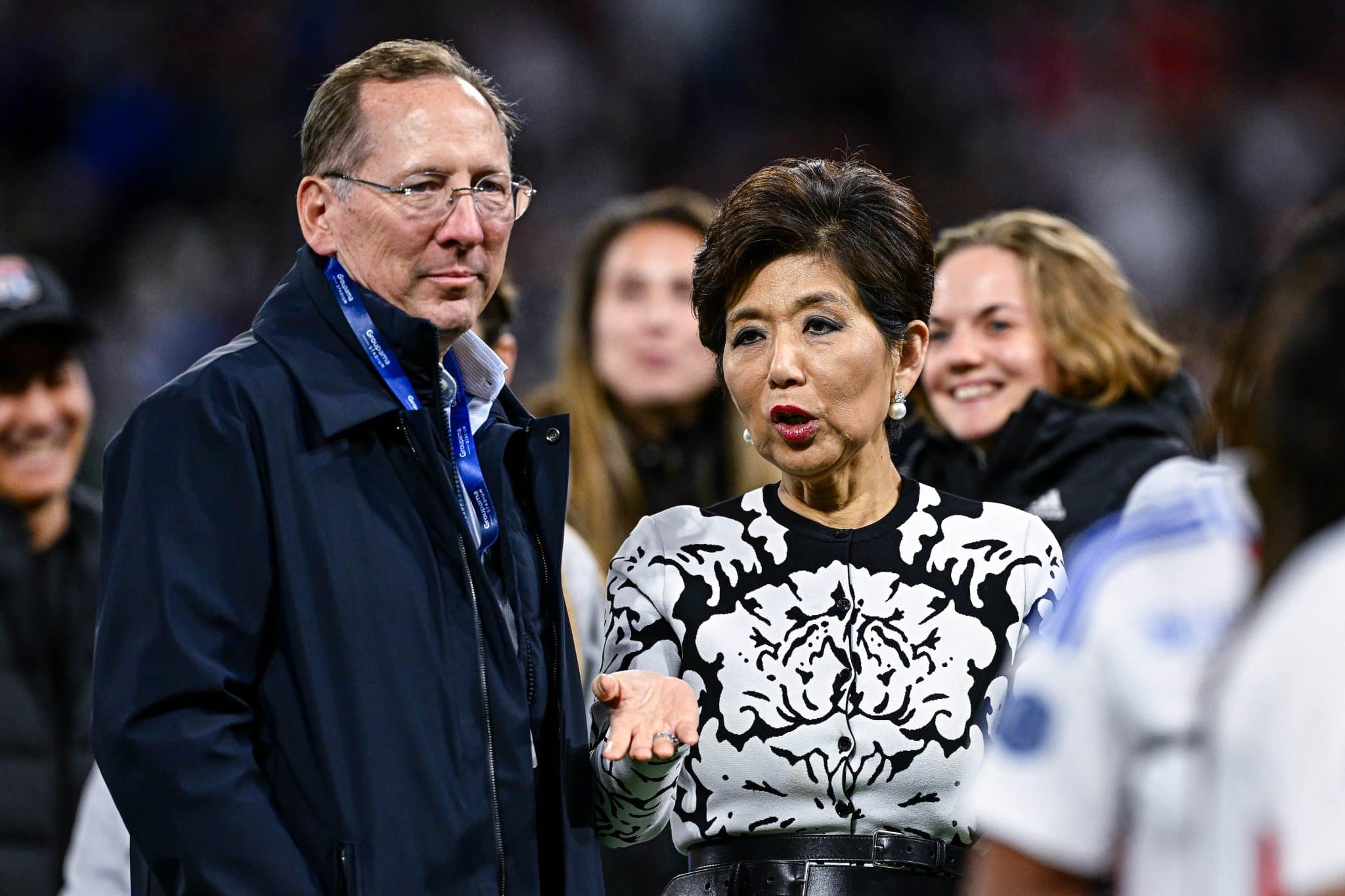 John Textor e Michele Kang no Lyon