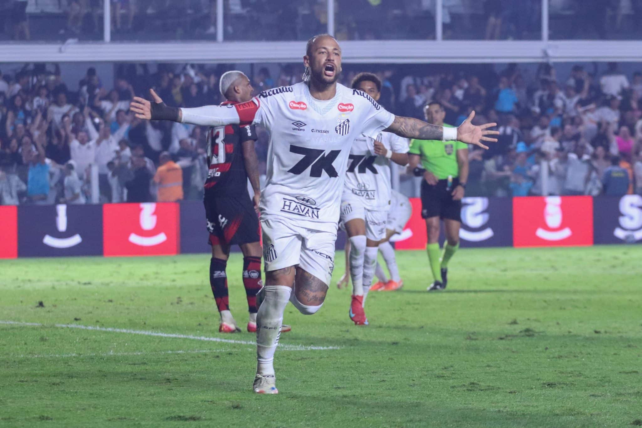 Neymar de bra&ccedil;os abertos para a vit&oacute;ria