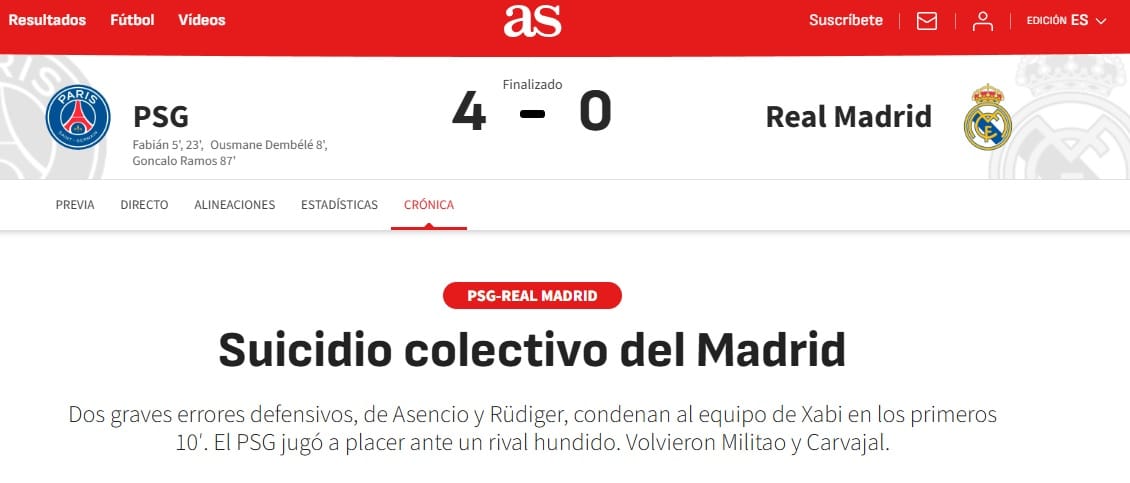 Marca destacou erros defensivos do Real (Foto: Reprodu&ccedil;&atilde;o)
