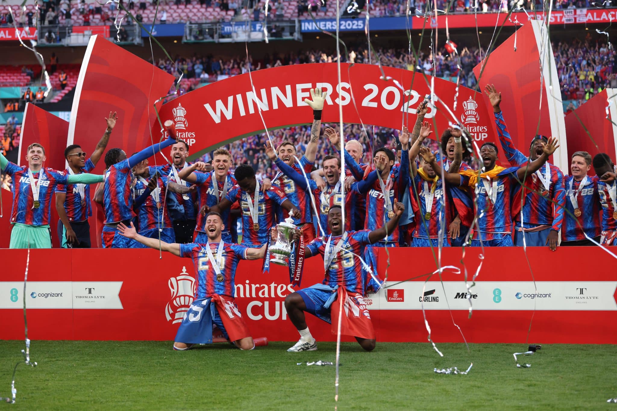 Crystal Palace foi campe&atilde;o da Copa da Inglaterra em 2024/25 Foto: (Imago)