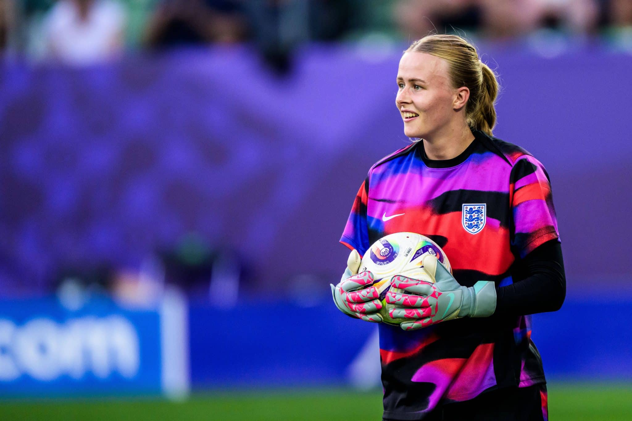 250713 Goalkeeper Hannah Hampton of England during the UEFA Women s Euro 2025 group stage football match between England