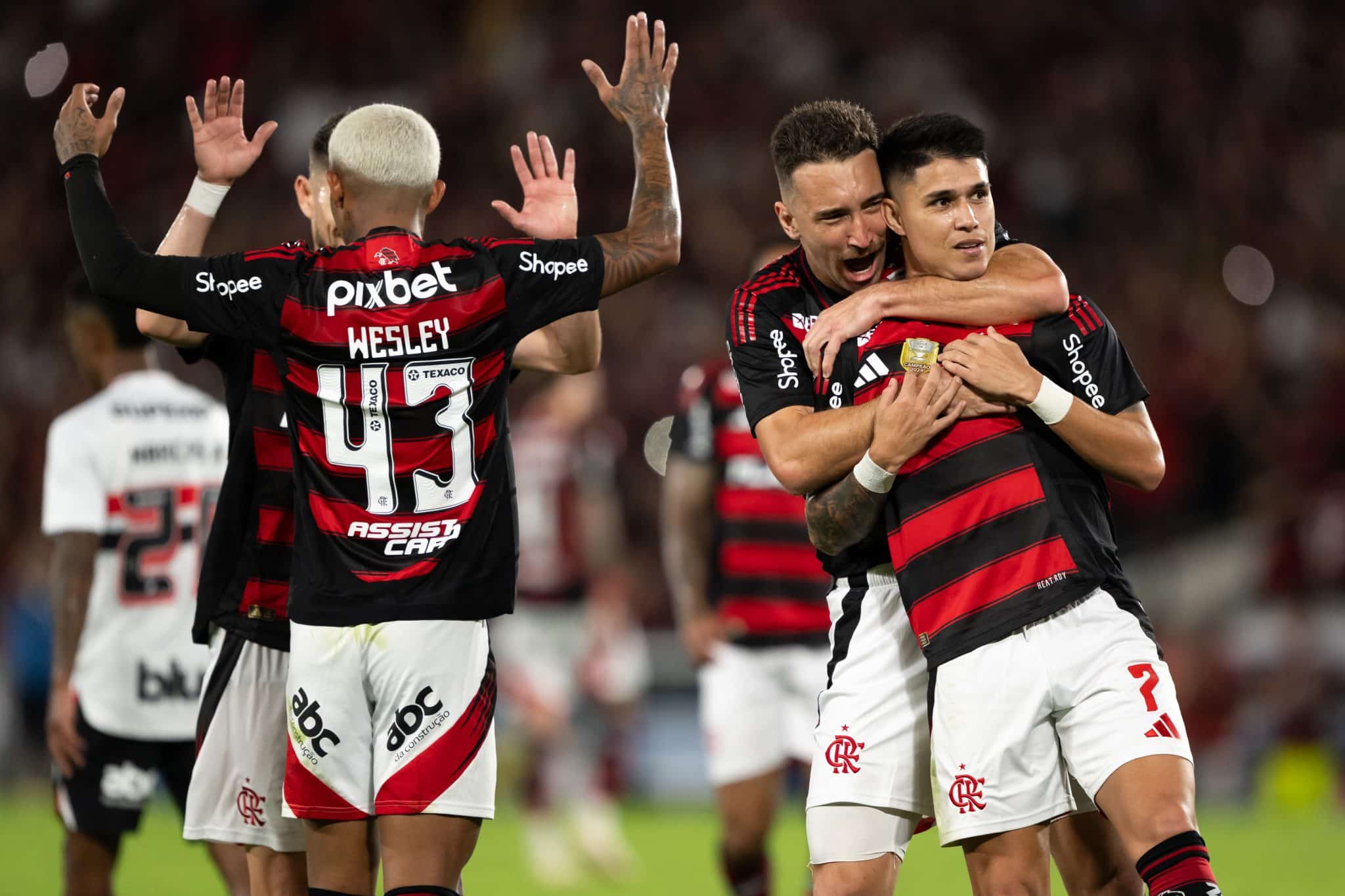 Luiz Ara&uacute;jo fez o gol da vit&oacute;ria do Flamengo sobre o S&atilde;o Paulo