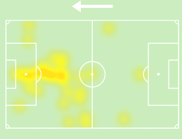 Mapa de calor de Vitor Roque contra o Fluminense (Foto: Reprodu&ccedil;&atilde;o)