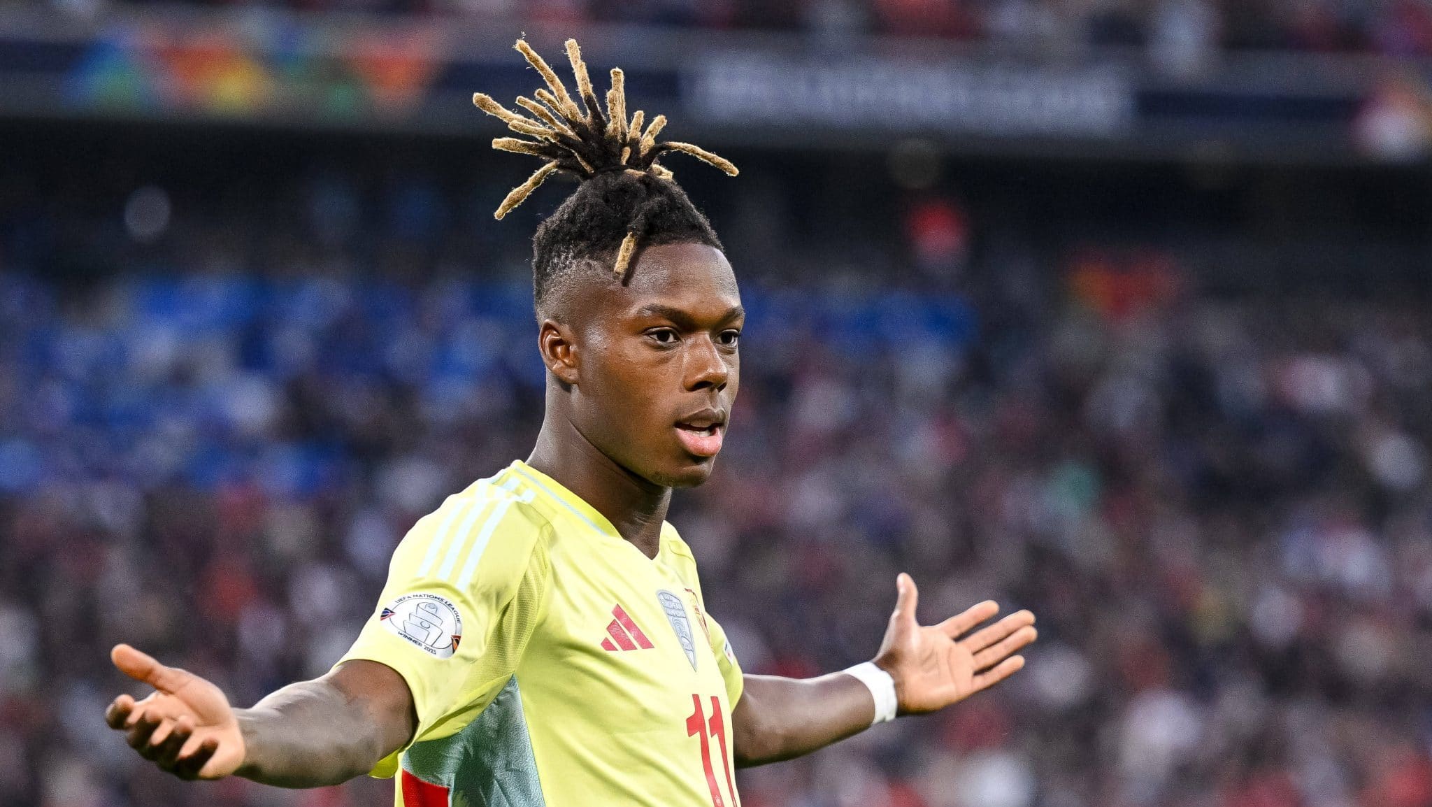 Nico Williams em a&ccedil;&atilde;o pela sele&ccedil;&atilde;o espanhola