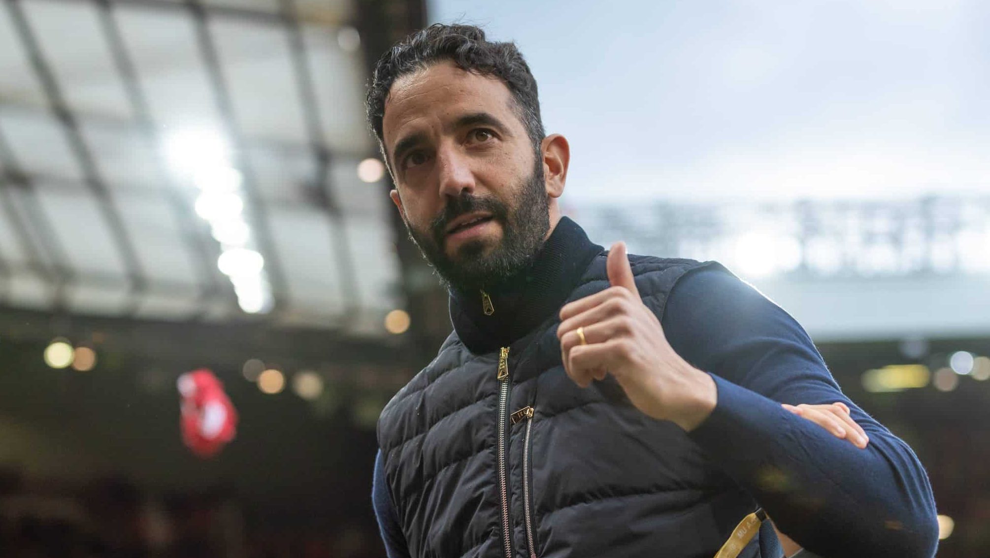 R&uacute;ben Amorim, t&eacute;cnico do Manchester United