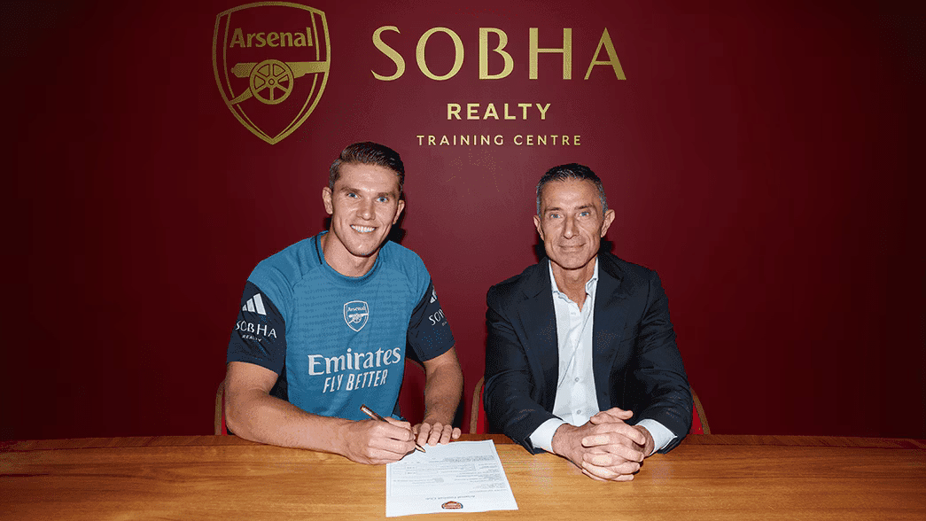 Viktor Gy&ouml;keres assina pelo Arsenal Foto: (Reprodu&ccedil;&atilde;o/Arsenal)