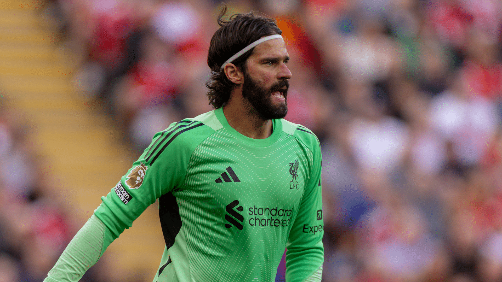 Alisson em Liverpool x Arsenal na Premier League