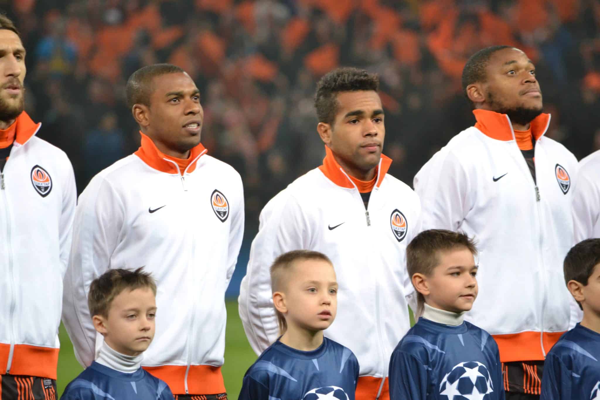 Fernandinho, Alex Teixeira e Luiz Adriano no Shakhtar Donetsk