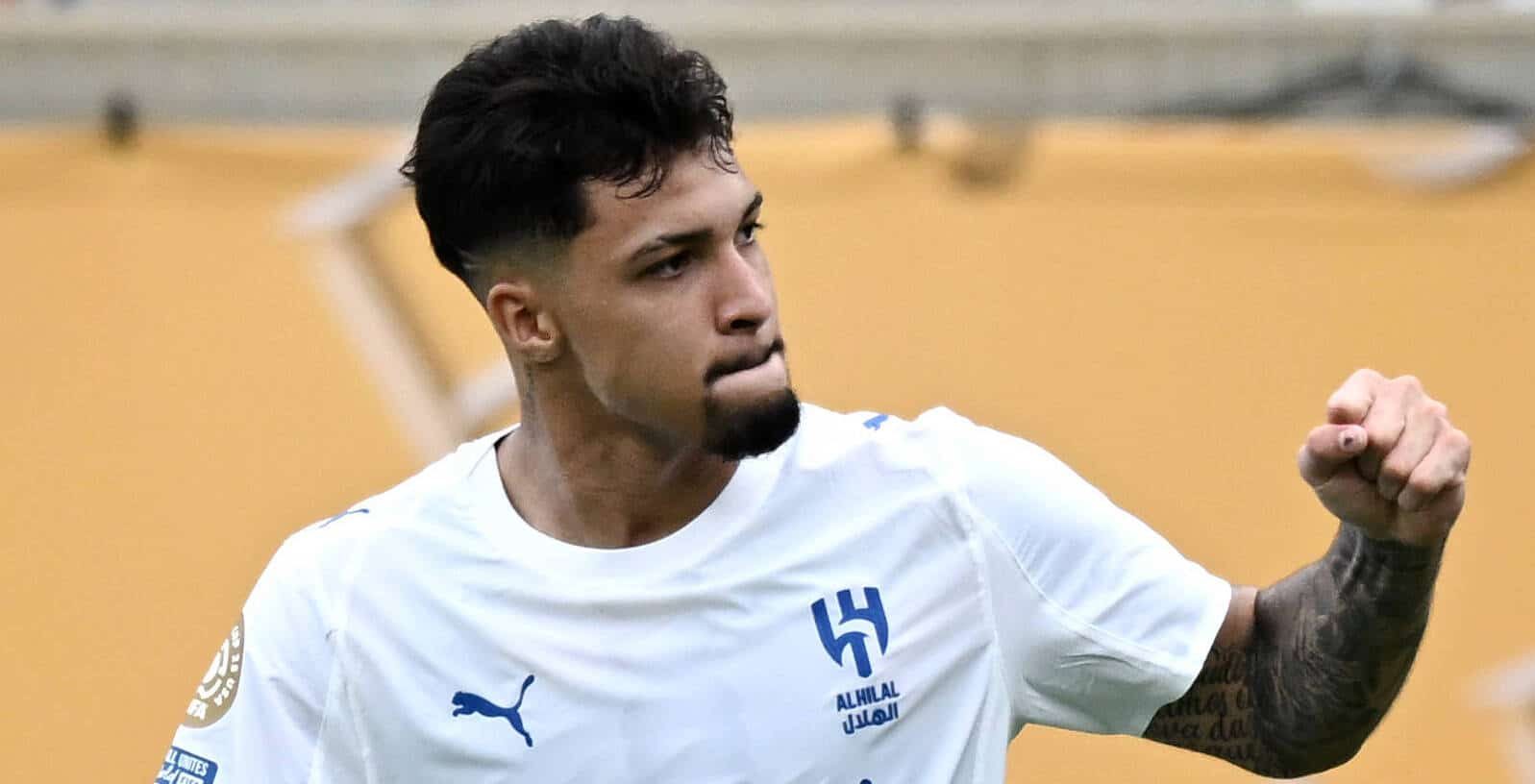 Marcos Leonardo comemorando no Mundial de Clubes da Fifa