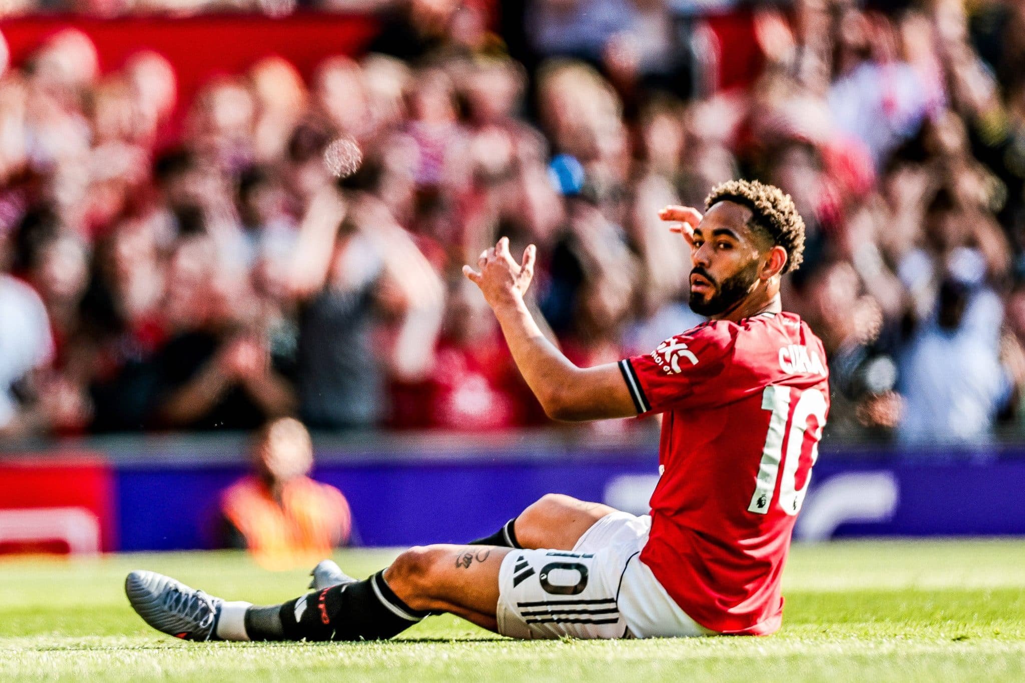 Matheus Cunha &eacute; um dos destaques do United contra o Arsenal
