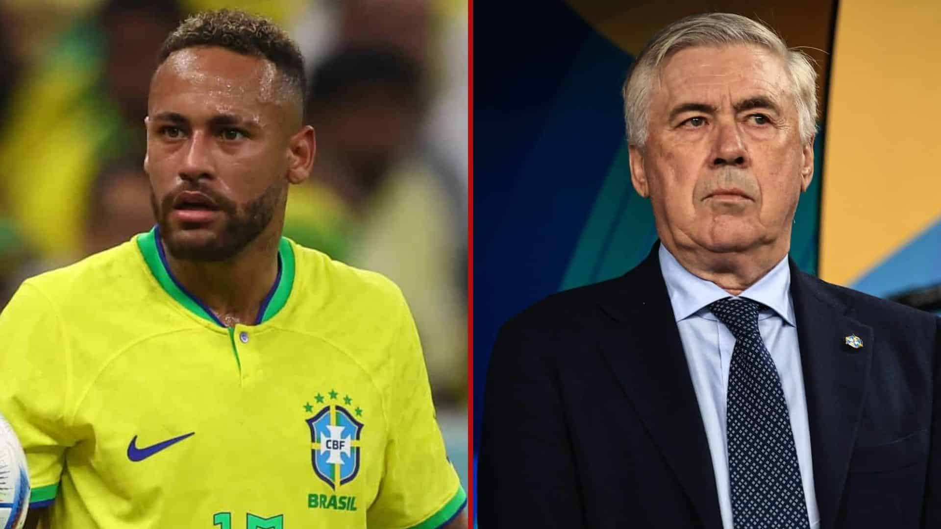 Ancelotti tem expectativa por recupera&ccedil;&atilde;o de Neymar e cogita teste em nova fun&ccedil;&atilde;o