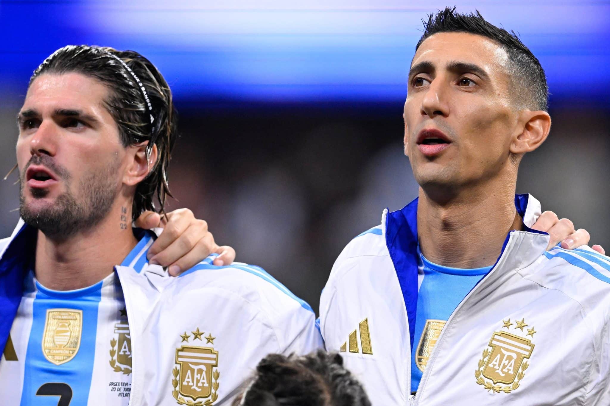 Rodrigo De Paul e Angel Di Maria pela Argentina na Copa Am&eacute;rica