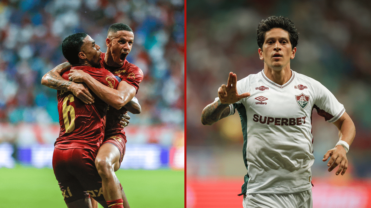 Jogadores comemoram gols de Bahia e Fluminense (Fotos: Rafael Rodrigues / Bahia e Marcelo Gon&ccedil;alves / Fluminense)