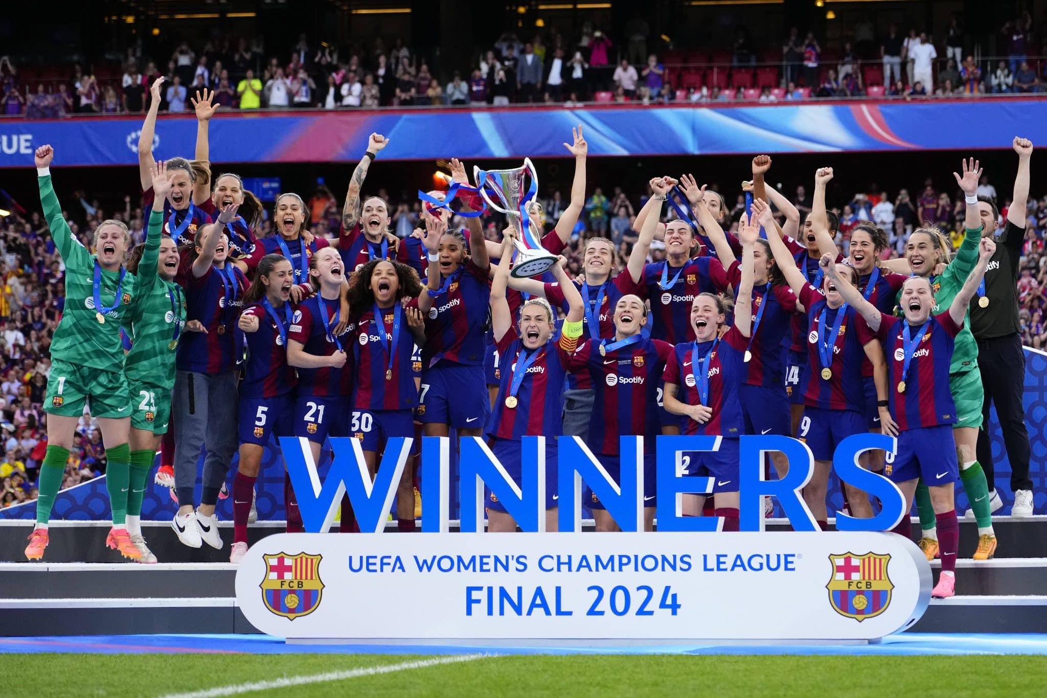 Barcelona Feminino &eacute; campe&atilde;o da Champions League 2023/24 (Foto: IMAGO / NurPhoto)